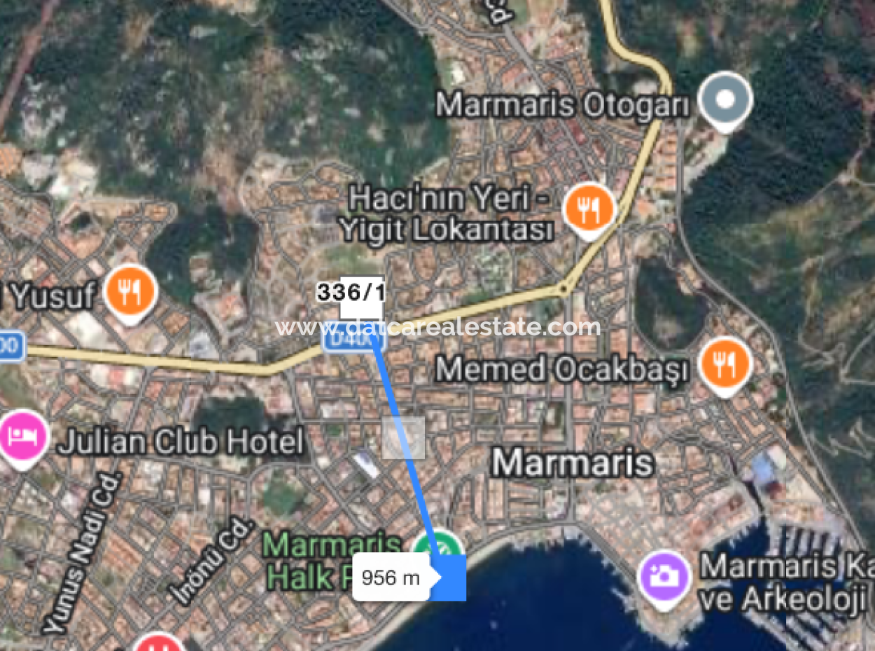 Ein Zu Verkaufendes Grundstück Von 1100 M², Das Im Zentrum Von Marmaris Ausgewiesen Ist