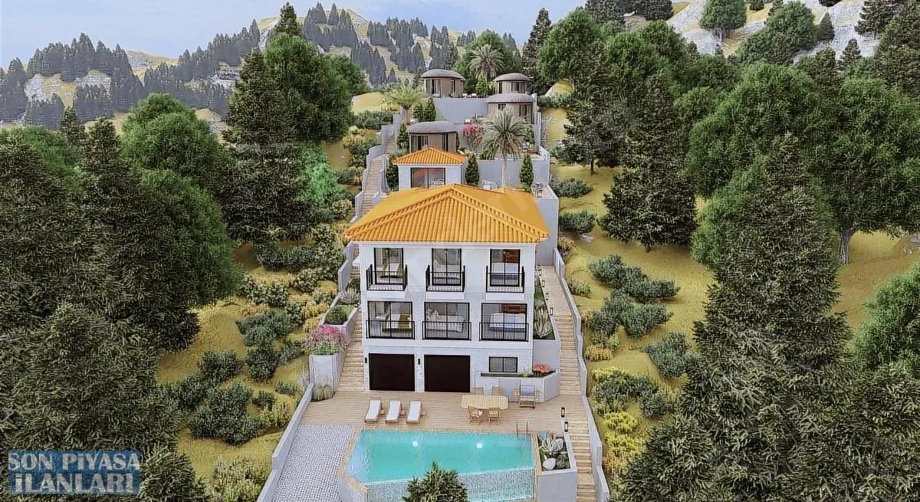 1186 M2 Plot Of Land For Sale In Akyaka, 8 Km Away, With A Planned 15-room Villa Project.