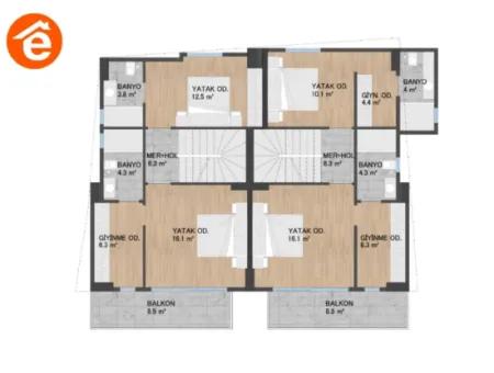 Brand New Semi-Detached Villa For Sale In The Center Of Marmaris From A Real Estate Agent