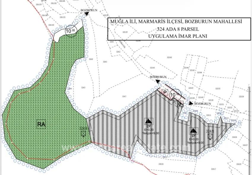 Для продажи Сюжет в Bozburun Marmaris - Под Коммерческий застройку - 32.000 m²