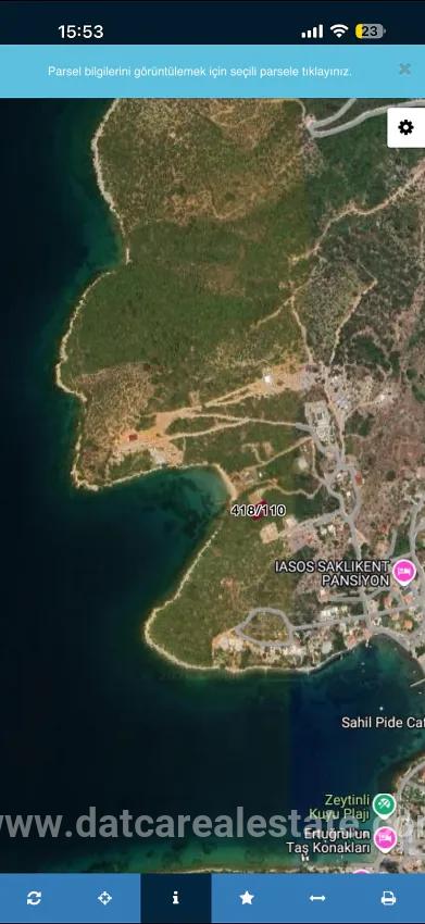 Milaş kıyıkışlacıkta denize sıfır satılık 650 m2 müstakil parsel