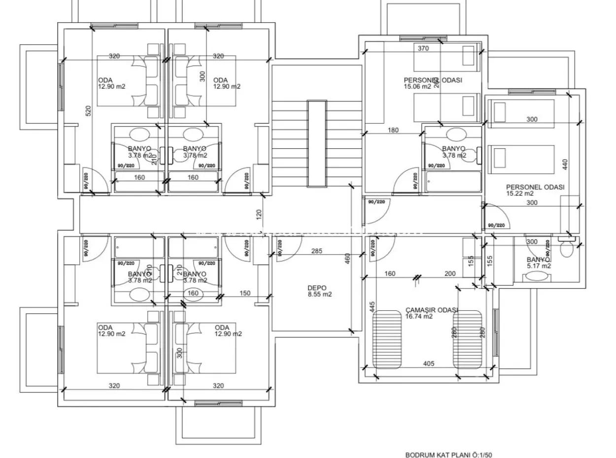 Marmaris Çamlı Köyünde Orman Manzaralı 1400M2 Arsa İçerisinde Yüzme Havuzlu Satılık Butik Otel